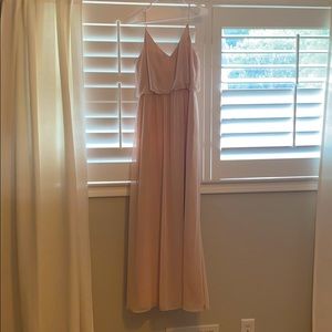 Blush bridesmaids dress-Dessy size 6